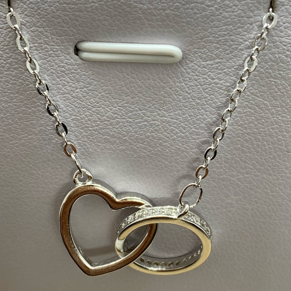 Sterling Silver 925 CZ Necklace - Picture 5 of 5